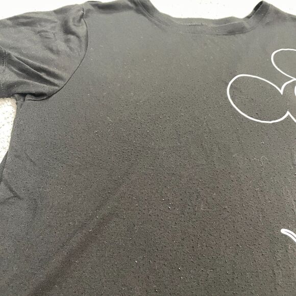 Disney Mickey Mouse Graphic T-Shirt Kids Girls XXL Black Crew Neck Casual Tee - Picture 3 of 10